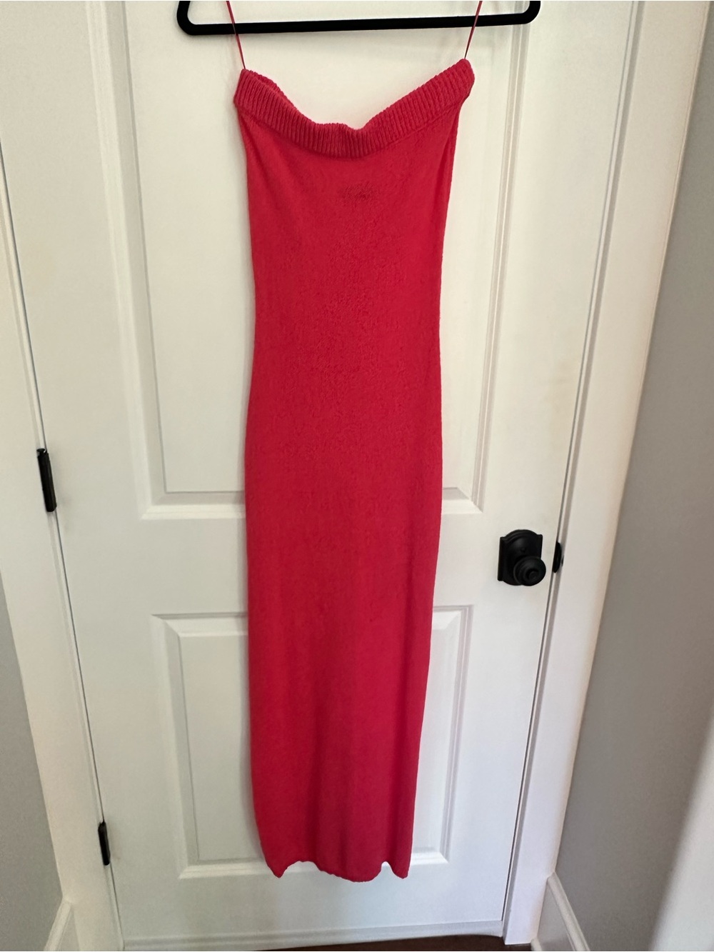 Vici Hot Pink Strapless Knit Maxi Coverup